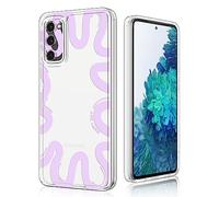 UEEBAI Funda para Samsung Galaxy S20 FE 5G, bonita funda de teléfono duradera, delgada, ultraligera, suave, antigolpes, transparente, para mujeres y niñas, color morado oscuro