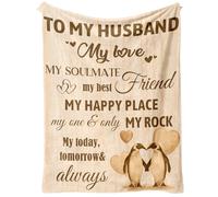 Ueedklaayy Regalos para marido, regalos de cumpleaños para marido, el mejor regalo de aniversario de boda para marido, regalos para marido de esposa, manta para mi marido, 60 x 50 pulgadas