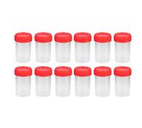 UEETEK 20Pcs Práctico Vaso de Muestra de Plástico Contenedor de Orina 60 ml EO Estéril sin Lable Uso Médico de Laboratorio (Color Aleatorio)