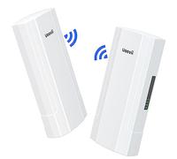 UeeVii Puente WiFi punto a punto al aire libre: puente inalámbrico Gigabit de 5.8 GHz con antena de alta ganancia de 18 dBi, IP65 para configuración Starlink, extiende el WiFi al almacén agrícola