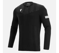 UEFA ÁRBITRO HOMBRE - CAMISETA MATCH DAY NEGRO LS - FÚTBOL MACRON M21