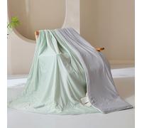 UEGFSIJRF Manta refrescante tamaño Completo, edredones refrescantes for Personas Que Duermen Calientes; Edredón refrescante Suave, Transpirable liviano for Verano.(Green 1,150 * 200cm(60" x 80"))