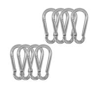 uego de 8 Mosquetones 4,6 x 50 mm - Mosquetones con Cierre a presión - Gancho de Resorte para Llavero etc