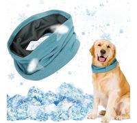 UEIOAVL Pañuelos para perros, Collar refrescante para perros bandana refrescante bufanda refrescante talla M bandana transpirable con disipación de calor (azul)
