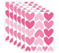 UEIOAVL Pegatinas de pared para bebé, 102 pegatinas de pared con forma de corazón para habitación infantil decoración de pared para habitación de bebé pegatinas decorativas para niñas y niños (rosa)