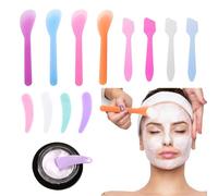 UEIOAVL Sets y juegos para maquillaje, 12 espátulas de plástico para maquillaje espátulas para crema minicucharas raspadoras para mascarillas cosméticas cucharas para lavar (colores aleatorios)
