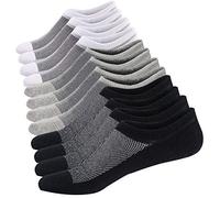 Ueither Calcetines Cortos Hombre Invisibles Respirable Calcetines tobilleros Algodón Antideslizantes (Negro/Blanco/Gris (2 Pares Cada),38-44)