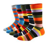 Ueither Calcetines Estampados Hombre Casuales Divertidos Calcetines altos de Colores con Algodón Fino (Color 15, 42-48)