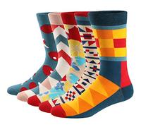 Ueither Calcetines Estampados Hombre Casuales Divertidos Calcetines altos de Colores con Algodón Fino (Color 7, 38-44)