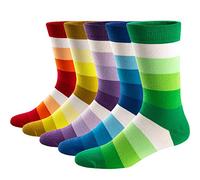 Ueither Calcetines Estampados Hombre Casuales Divertidos Calcetines altos de Colores con Algodón Fino (Color 10, 42-48)