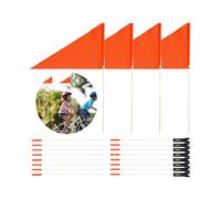 Uelfbaby 4Pcs Bike Flags Bicycle Flag Polyester Full Color TearResistant Flag Waterproof Orange Safety Flag with 6 Ft Adjustabl