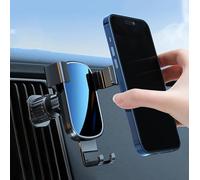 UEMATU Soporte Movil Coche para Ford B-MAX C-MAX S-MAX KA Edge Mustang, Rotación de 360° Ajustable Aire Ventilación Clip, Súper Estable Soporte Teléfono Coche, para Smartphone,A Black