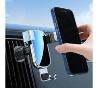 UEMATU Soporte Movil Coche para Ford B-MAX C-MAX S-MAX KA Edge Mustang, Rotación de 360° Ajustable Aire Ventilación Clip, Súper Estable Soporte Teléfono Coche, para Smartphone,B Silver