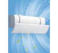 UEMUSI Deflector Aire Acondicionado Split, Desviador de Aire Climatizador Universal Anti-Soplo con Rejilla, Deflector para Aire Acondicionado Ajustable 180° para Hogar y Oficina
