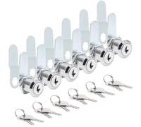 Uenhoy Paquete de 6 cerraduras de leva con llave igual, juego de cerraduras de leva de 25 mm para cajones, buzón, caja de herramientas, RV, cerraduras de archivador con llaves