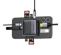 ÜnnLInk Estación de acoplamiento magnética USB C Hub para 2 dispositivos TF3.0/2 SD3.0 PD3.0, HDMI 4K a 60Hz USB-A 5Gbps USB-C para Android, iPhone 17, 16, 15 Pro Max y iPad Pro/Air/Mini MacBookPro