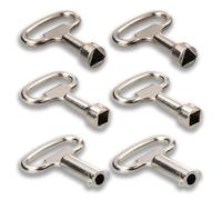 UEPOA 6 llaves cuadradas, llaves triangulares, 8 mm, llaves de tubo universales para caja eléctrica, gas, agua, contador de electricidad, puerta (plata)
