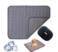 UERSUR Paw Frost Mat for Cats Dogs,2025 Upgrade 3-Layer System Self-Cooling Mat, Cooling Mat for Dogs, Pet Washable for Home,Car,Garden or On The Go (Gris, S(3 kg o menos))
