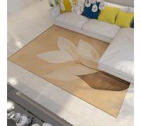 UERWOWELL 180x340cm Alfombra Estilo nórdico Patrón Hojas botánicas Tropicales Alfombras Finas Modernas para Sala Estar Dormitorio Cocina Lavable Antideslizante