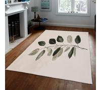 UERWOWELL Alfombra Delgada fácil Limpiar Alfombrillas Antideslizantes Minimalistas Hoja botánica para Sala Estar Dormitorio Sala Juegos decoración hogar Estilo nórdico 180x250cm