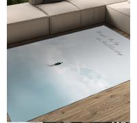 UERWOWELL Alfombras área Estilo Minimalista 140x200cm Citas Inspiradoras A través la Niebla Encontramos Nuestro Camino Alfombra Impresa para Sala Estar Oficina Lavable Delgada