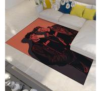 UERWOWELL Alfombras de Interior Estilo Hip Hop 150x210cm Estampado de Jóvenes Guapos Tapete de Pelo bajo Degradado Estilo Bloque de Color Decoración del Suelo del Dormitorio