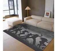 UERWOWELL Alfombras Delgadas Estilo Hip Hop Fiesta en la Playa Silueta Baile Tropical Alfombra Piso con Estampado para Dormitorio Lavadero Acogedor Lavable Antideslizante 180x300cm