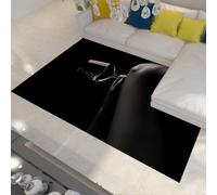 UERWOWELL Alfombras Minimalistas Silhouette Runner Woman con patrón vajas Alfombra Pelo bajo Lavable 120x180cm Galería Estilo Urbano Moderno decoración del Suelo la Cocina