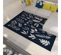 UERWOWELL Alfombras pequeñas Estilo nórdico Alfombra botánica de Hoja Baja para Sala de Estar Dormitorio Cocina Patio casa de Playa Lavable Antideslizante 160x230cm