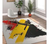 UERWOWELL Alfombras Piso Arte Abstracto 200x300cm Colores Vibrantes Estilo Graffiti Alfombra Pila Baja para Sala Estar Dormitorio Espacios Modernos Decoración Alfombra Puerta Lavable