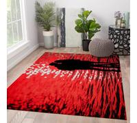 UERWOWELL Evening by The Lake Runner Rugs 140x200cm Pareja Minimalista contemplando el Atardecer Estampado de Las Aguas del Atardecer Alfombra de Pelo bajo Decoración romántica del Dormitorio