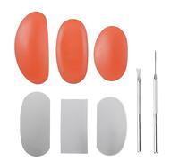 UESDU Costillas De Arcilla De CeráMica, 8 Piezas Costillas De Arcilla Herramientas CeráMica Forma Alfarero Rascador Costillas Goma para Modelismo Tallado