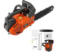 UESUENYENS Motosierra de gasolina de 2 tiempos, 1,22 CV, 25,4 cc, 9000 rpm, diámetro de corte de 30 cm, mango superior para jardín/bosque