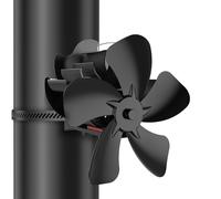 UEsvathr Ventilador de estufa de leña, ventilador magnético de 5 aspas, ahorro de energía y silencioso, apto para estufas de leña, chimeneas y conductos de humos.