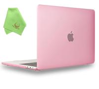 UESWILL Funda compatible con MacBook Pro de 13 pulgadas M1 M2 2024 2023 2022-2016 modelo A2338 A2289 A2251 A2159 A1989 A1706 A1708, con barra táctil USB-C, funda rígida mate, color rosa