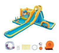 UEV Castillo Hinchable con Tobogán Inflable Extralargo, Parque de Atracciones para Niños de 3-10 Años, Capacidad de Carga 135KG, para Interior y Exterior, 590 x 502 x 220 cm