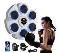 UEXEDO 2025 Music Boxing Machine für Erwachsene e,Bluetooth Musical Boxmaschine e,9 Geschwindigkeitsmodi & Zählmodus,Elektronische Boxmaschine für Kinder Erwachsene (Weiß)