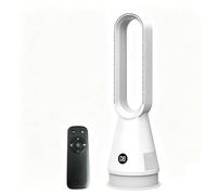 UEXEDO - Ventilador de columna sin pala, ventilador silencioso de 32 dB,altura 60 cm con 8 velocidades, oscilación 80 °, mando a distancia, ventilador sin cuchilla refrigerador de aire Bladeless