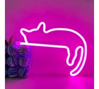 UExnkj-Y Gato Letrero de Neon Cat Señal de Neon Alimentado por USB pared bar fiesta decoración gato luz de neón rosa