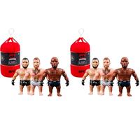 UFC Punching Bag Figura Articulada de 7,5 cm + Set de Lucha Sorpresa, con Accesorios y Base de Jaula, +8 años, Bizak (64119015) (Paquete de 2)