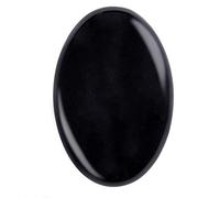 UFEEL Piedra de palma de obsidiana negra, cristal curativo natural, piedras de energía ovaladas de bolsillo para ansiedad y estrés