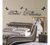 ufengke Palabras de Sencillos Sweet Dreams Pegatinas de Pared Grande Calcomanías de Pared de Vinilo de DIY Extraíble Sala de Estar, Dormitorio, Familia Mural de Pared