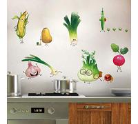 ufengke Pegatinas de Pared Cocina Verduras Vinilos Adhesivos Pared Zanahoria Cebolla para Comedor Neveras Gabinete