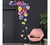ufengke Pegatinas de Pared Pensamiento Flores Vinilos Adhesivos Pared Floral Decorativos para Habitación Niñas Dormitorio Infantiles Sala de Estar
