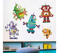 ufengke Pegatinas de Pared Robot Dibujos Animados Vinilos Adhesivos Pared Decorativos para Dormitorio Habitación