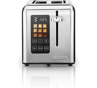 Ufesa Perfect Toaster - Tostador Digital de Acero Inoxidable de 2 Ranuras, 950W, Pantalla, 9 Niveles de Tostado con Imagen, Descongelar, Recalentar y Cancelar, Programa Especial Bagels