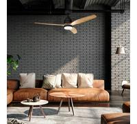 Ufesa Nepal Ventilador de Techo con Luz y Mando a Distancia 132cm 40W Negro/Madera