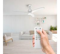 Ufesa Nepal Ventilador de Techo con Luz y Mando a Distancia 132cm 40W Blanco