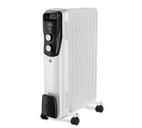 Ufesa Antares 2000 Radiador de Aceite 2000W, 9 Elementos, Termostato Regulable, Asa y Ruedas de Transporte, Radiador Eléctrico Bajo Consumo, Blanco