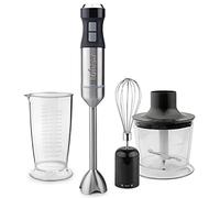 Ufesa BP4752 Vario 1400 Titanium XL Max Batidora de Mano, 1400 W, 4 Cuchillas de Titanio, Pie XL, 20 Velocidades + Turbo, Diseño Ergonómico y Anti Salpicaduras, Sin BPA, Acero/Gris